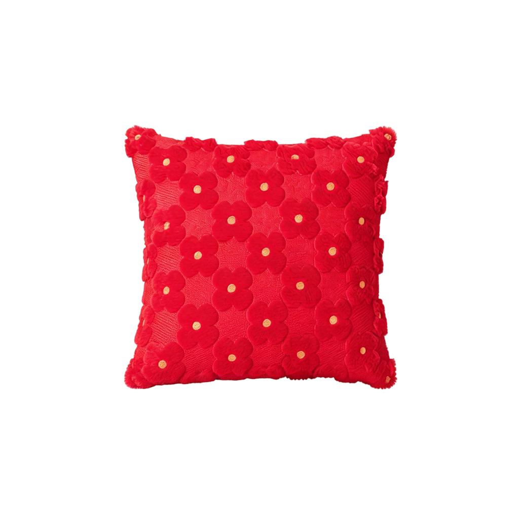 45 45 Cm Christmas Throw Cover, Embroidered Quilted Cushion Cover for Sofa, No Insert