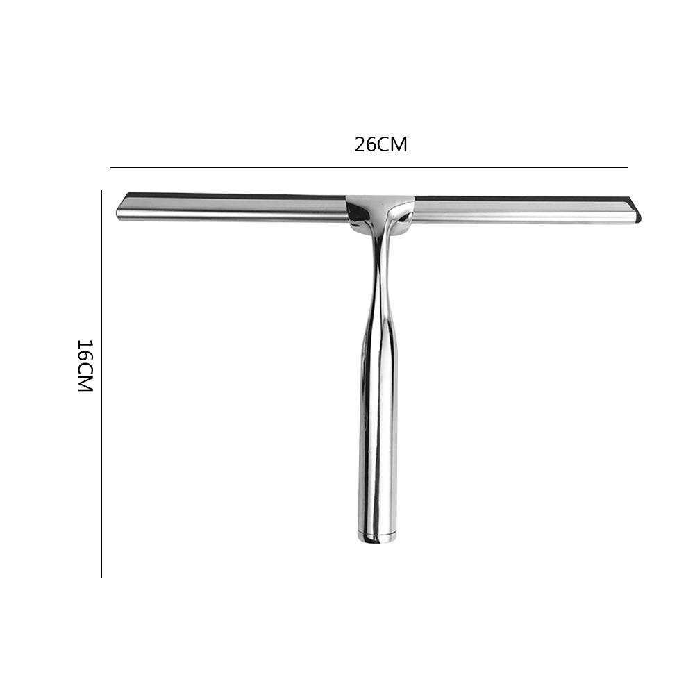 Stainless Steel Shower Squeegee Wiper Brush Multifunctional Glass Scraper Antiskid Handle Corrosion Resistance for Bathroom Tool