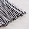Spring 2026 European and American Women's Seven-Sleeve Black & White Plaid Lapel Dress