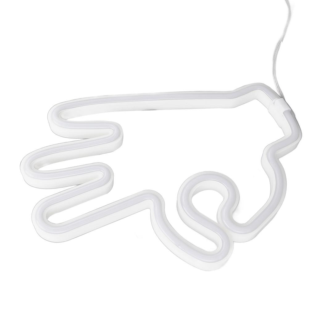 Hand Finger Neon Light OK Shaped LED Neon Sign Battery USB and Battery Powered Wall Decor Light for Home Bedroom