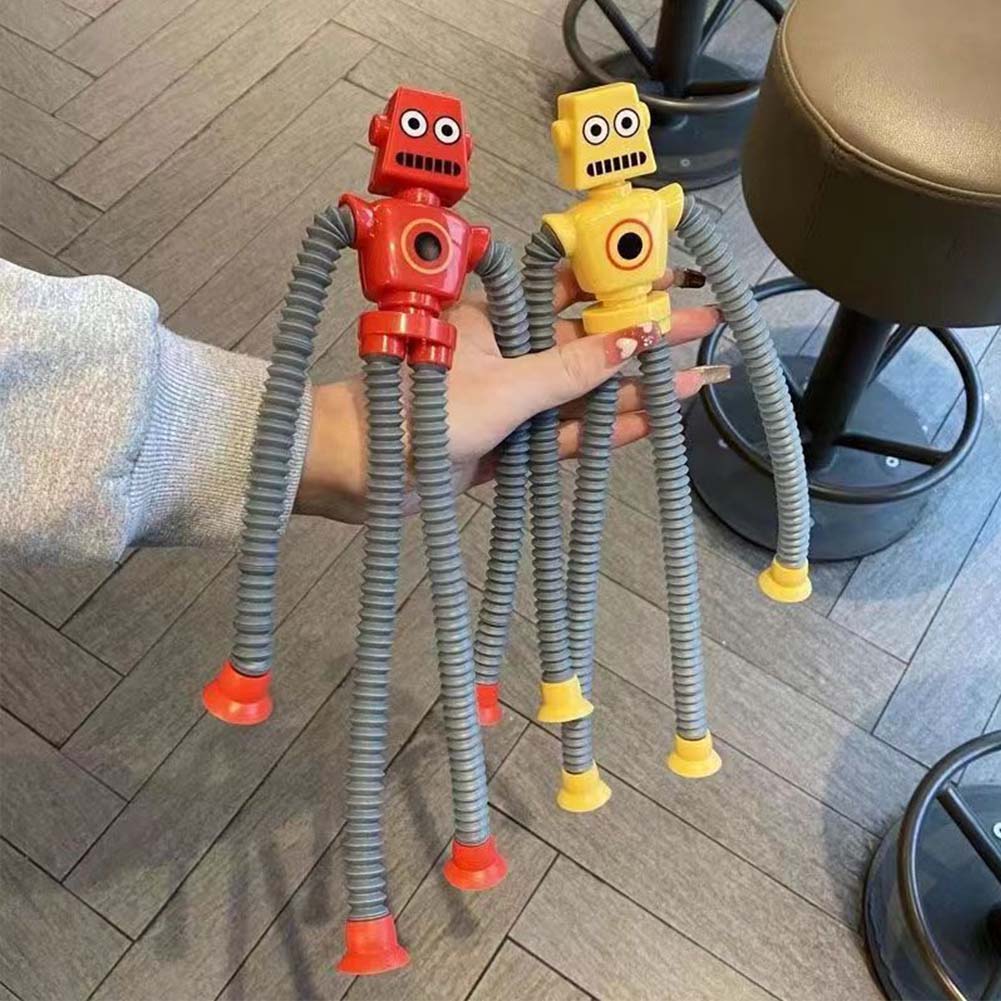 Telescopic Suction Cup Robot Toy Funny Pop Tubes Stress Relief Sensory Toy For Toddlers Gifts