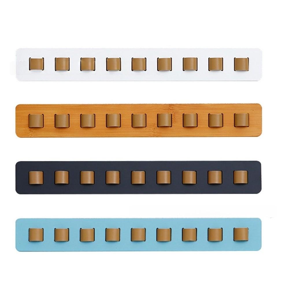 New Wooden Eyeglass Storage Rack Wall Mounted 9 Hooks Sunglasses Organizer Space Saving Multi-Purpose Eyeglass Holder for Office