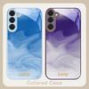 Ink wash connotation blue For Samsung S26 S22 S8 9 10 S20 Ultra S21 Pro S22 Plus S23 FE S24 Ultra S25 Edge S24+ Glass Phone Case