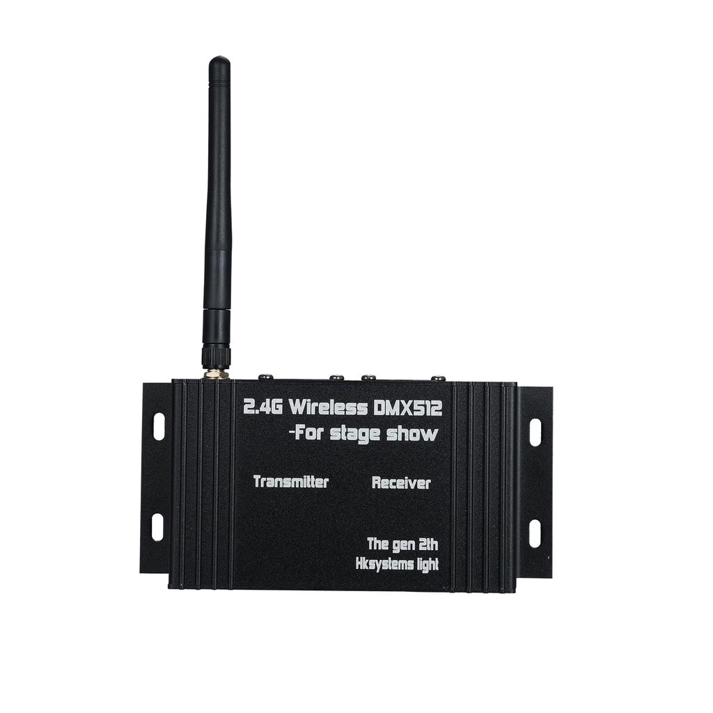 Transmisor Receptor Controlador Inalámbrico DMX 512 2.4G Pantalla LCD Potencia Ajustable Repetidor