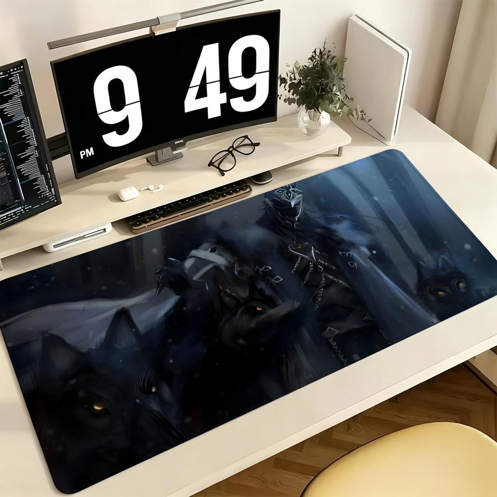 Genshin Impact Il Capitano Pro ESports Gaming-Mauspad Extra Groß Rutschfest Genähte Kante Tastatur Laptop Schreibtischmatte Für PC-Gamer