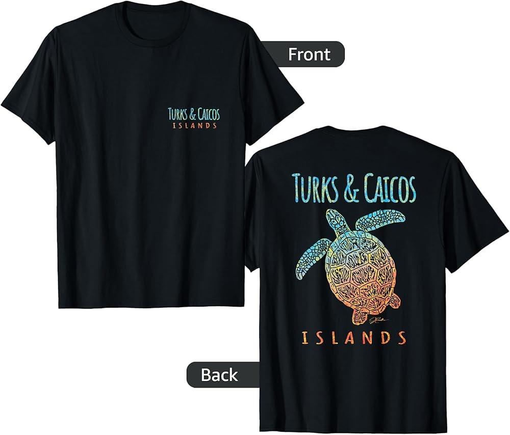 Turks amp; Caicos Islands Sea Turtle TwoSided TShirt Unisex T-Shirt XL