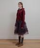 Aobteu Organza Frill Layered Skirt - Charcoal