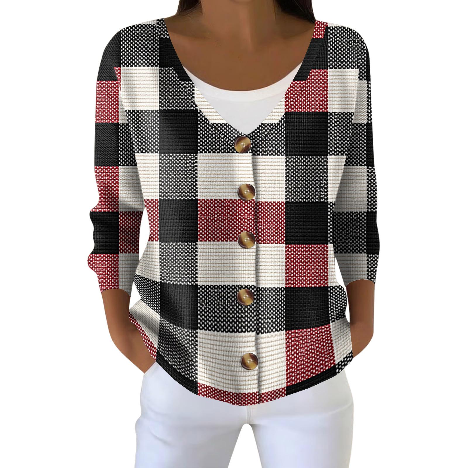 Женский модный кардиган-жакет с длинным рукавом и принтом L