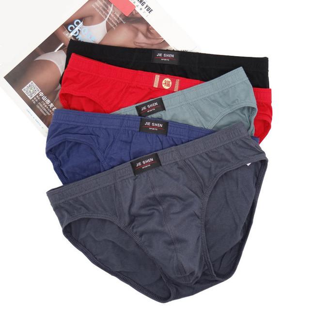 3pcs Men's Underwear Cotton Briefs Comfortable Knickers Sexy Panties Solid Colors Underpants Big Size L XL 2XL 3XL 4XL 5XL 6XL 7XL