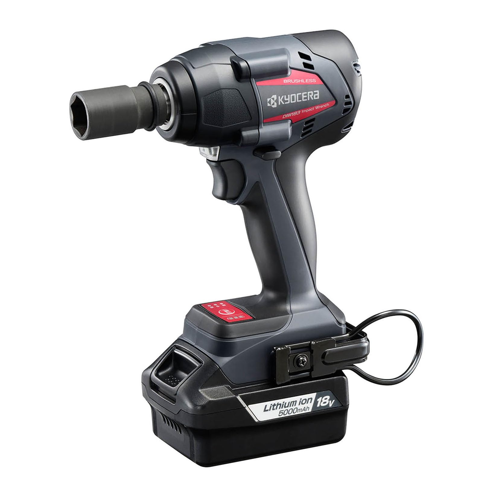 

Kyocera Old Ryobi Professional Rechargeable Impact Wrench DIW183L5 655800A Black unit can be used to tighten all the bolts in wooden house From чорний
