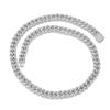 Flat Cuban Chain 11mm Oval String Ring Cuban Diamond Chain Full Diamond T Square Zircon Men's Bracelet Necklace Cuban
