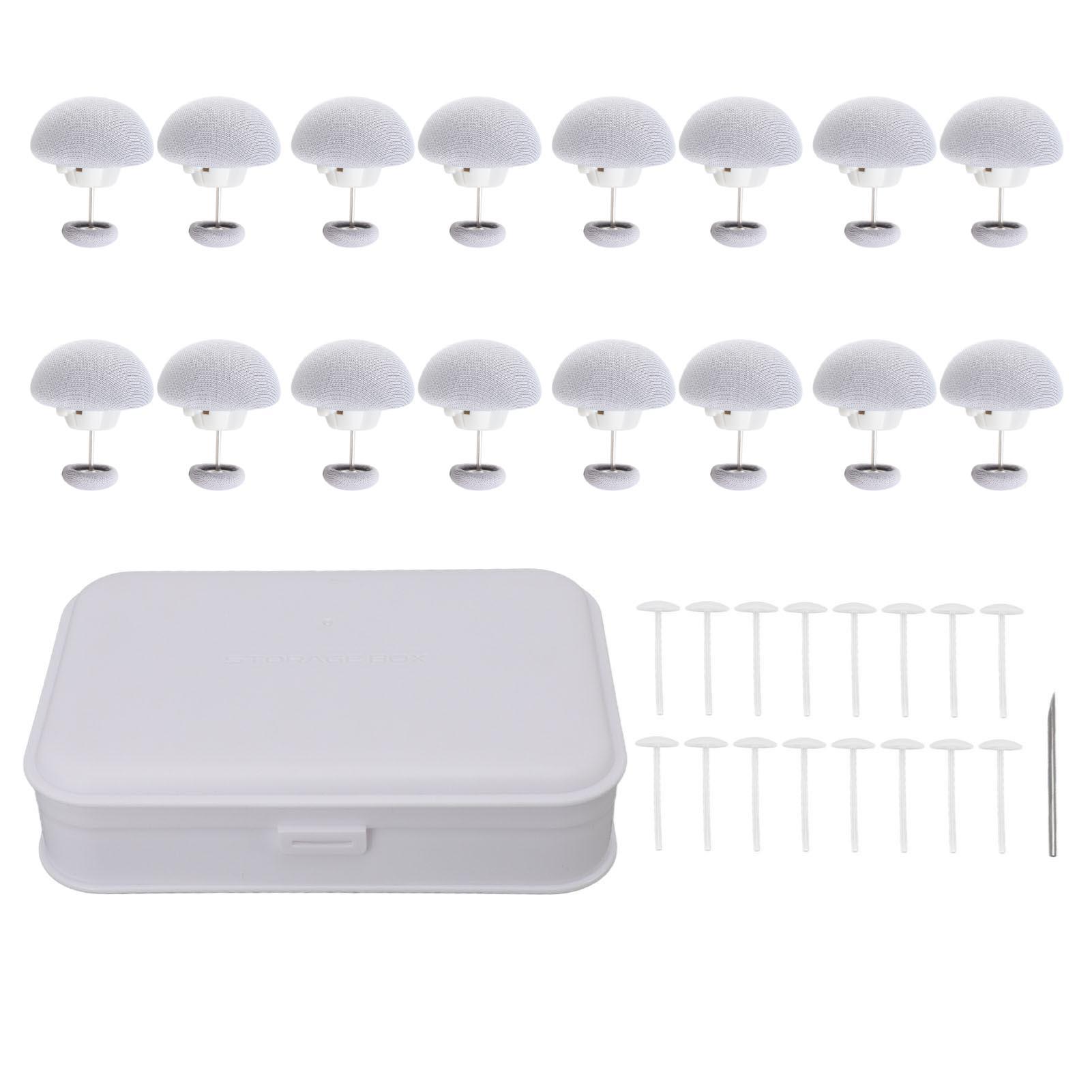 

16PCS Bed Duvet Sheet Fixing Clip Mushroom Shaped Cloth Needle Plastic Quilt Fixator for Home сірий колір