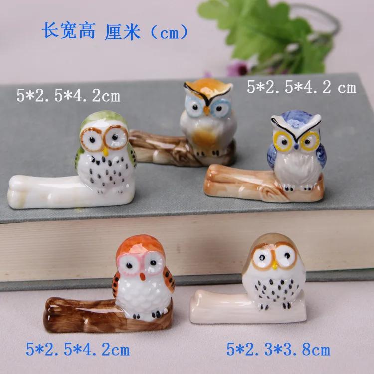 Ceramic Owl Incense Stick Rack Penholder Incense Burner Holder Chopstick Rest Table Decor For Kitchen Home Ornament