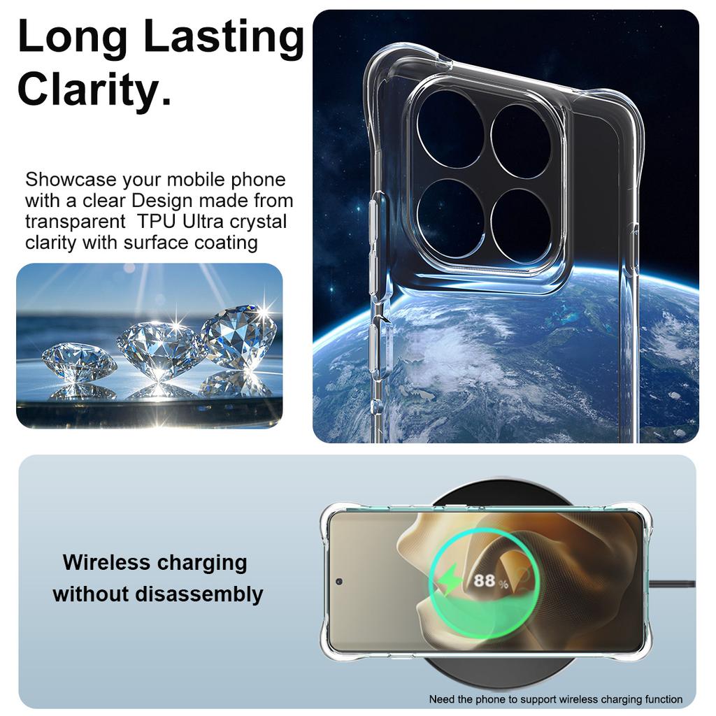 IMAK For Motorola Edge 60 Pro 5G Case TPU Phone Cover Airbag Shockproof Protection