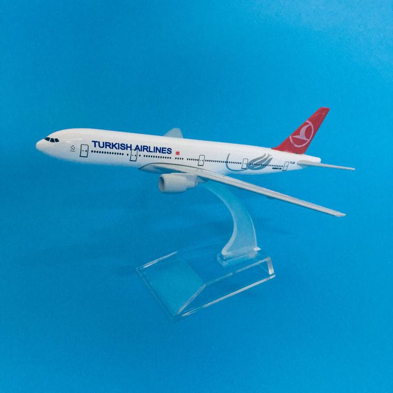 1/400 Scale 16cm Turkish Airlines Boeing 777 Aircraft Model Planel Airplane Diecast Metal Planes