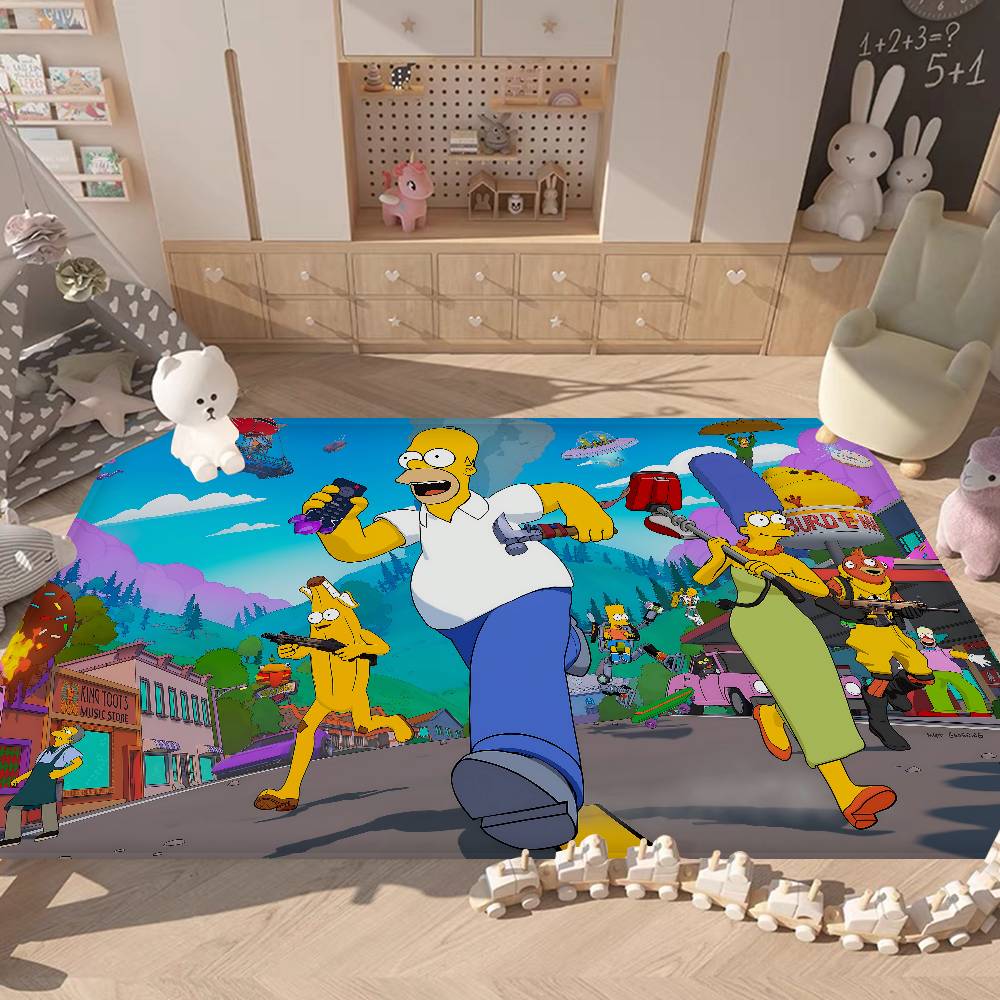 Cartoon The S-Simpsons Floor Mat Rectangle Anti-slip Home Soft Badmat Front Door Indoor Outdoor Mat Welcome Doormat