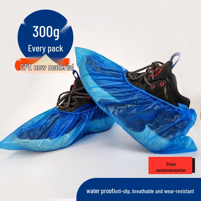 Thickened Non-Woven Disposable Shoe Covers - Extra Large, Full Elastic Fit for Adults and Children
