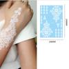 White Lace Tattoo Sticker 3D Waterproof Henna Tattoo Arab Bride Wedding Festival