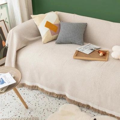 Nordic Cotton Sofa Throw Blankets Outdoor Camping Picnic Large Blanket Leisure Relax Beach Towel White Travel Rug Tassels Linen