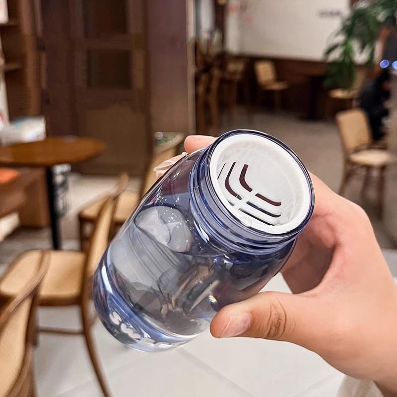 300ML Mini Liten Kapacitet Vattenflaska Bärbar Fickmugg Med Te-sil Återanvändbar Plast Dricksmugg Drop Värmetålig