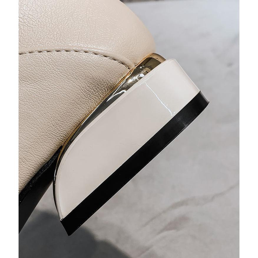 Women's Summer Thick Heels Mary Jane Footwear Square Toe Shoes for Woman Low Heel Elegant Office Loafers