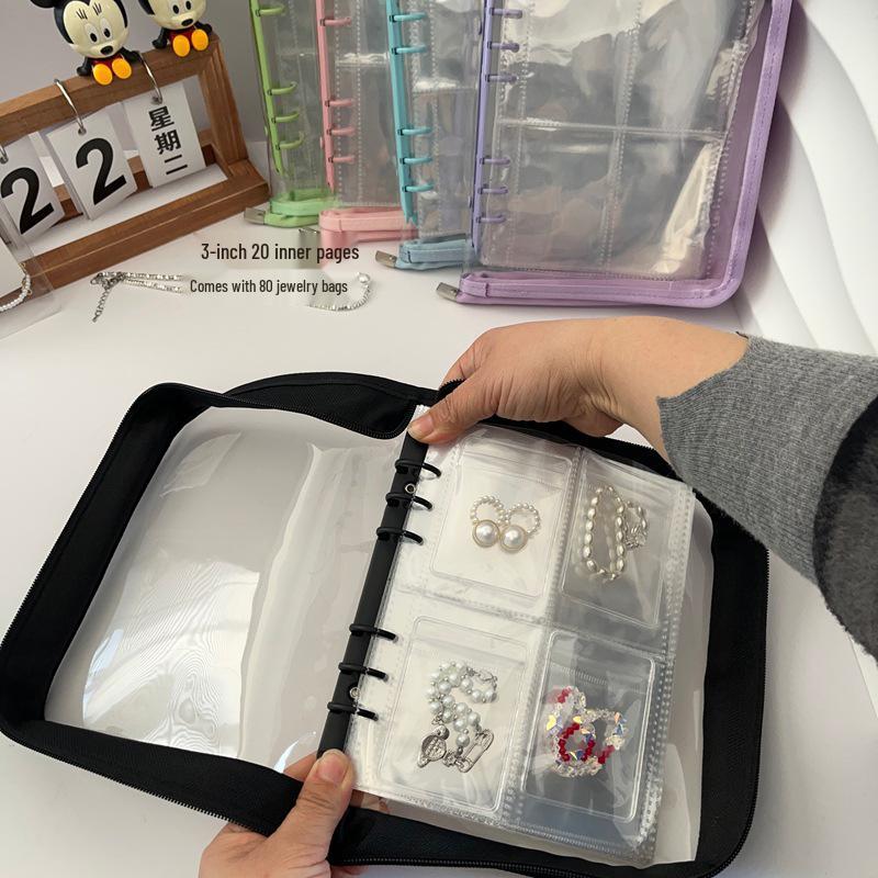8cm Thick Jewelry Storage Book: Dustproof & Anti-oxidation PVC, Securely Holds Earrings & Bracelets