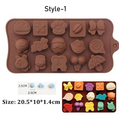 DIY Cake Baking Tool Mold Jelly Pudding Ice Resin Mould 3D Gummy Candy Silicone Molds Chocolate Fruit Animal  Unique
