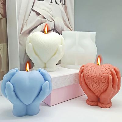 El Tutmalı Aşk Mum Yapımı Aracı Kabartma Desen Kalp Sabun Alçı Silikon Kalıp Düğün Kokulu Mum Dekoru Sevgililer Günü Hediyesi