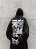 Men's Heavyweight Hooded Sweatshirt - Trendy Autumn/Winter High Street Style, Loose Fit, Velvet Lined.