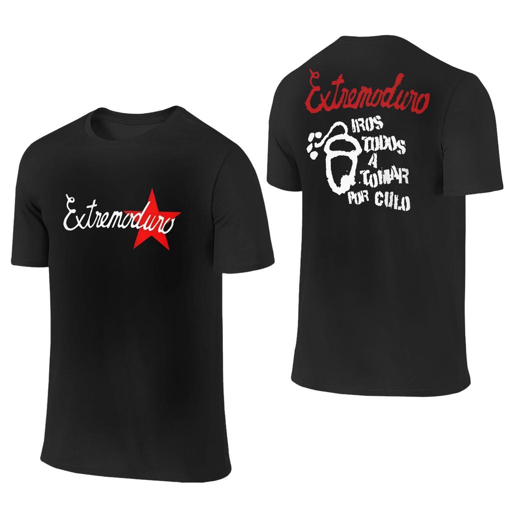 EXTREMODURO Band T-Shirt Men  Vintage Cotton Tees Round Neck Short Sleeve T Shirts Summer Clothes