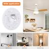Ceiling Fan LED Light Ceiling Light Replacement Panel Three Colors Adjustable 4.92 Inch Aluminum For Home Living Room Use