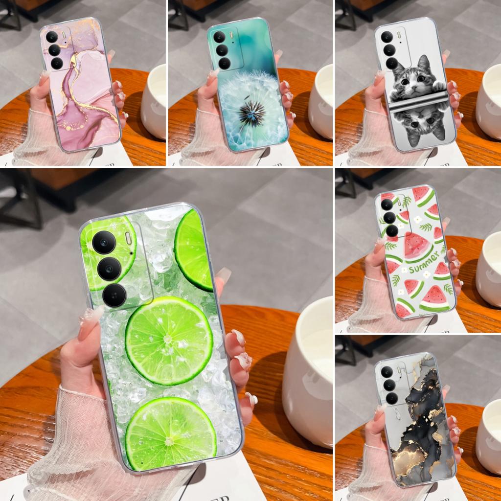 Pentru OPPO Reno 13 Pro 13F 13+ Neo7 Find X8 Pro P1 Speed Realme C75 Husă Nouă de Telefon Frumoasă Pepene Verde Lămâie Transparent TPU Carcasă Rezistentă la Șocuri Pentru Oppo Capa