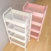 Compact Multi-Layer Mobile Storage Trolley for Kitchen, Bedroom, and Bathroom