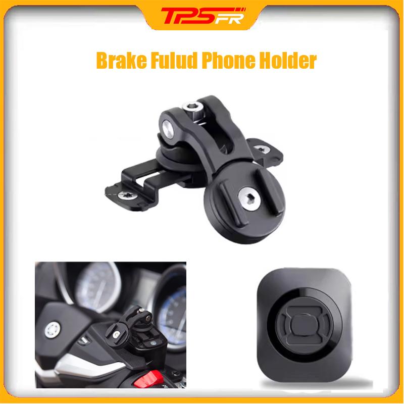 Phone Holder for Motorcycle Scooter Brake Reservoir Cap Mount Adjustable Quick Lock Ideal for Non-Handlebar &Mirror Installation чёрный
