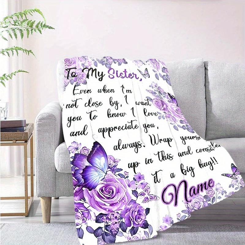For Sisters Customize Your Name Blanket Warm Comfortable And Soft Blankets Are Suitable For Home Lunch Break Blanket Office Sofa Sofa Gift To
