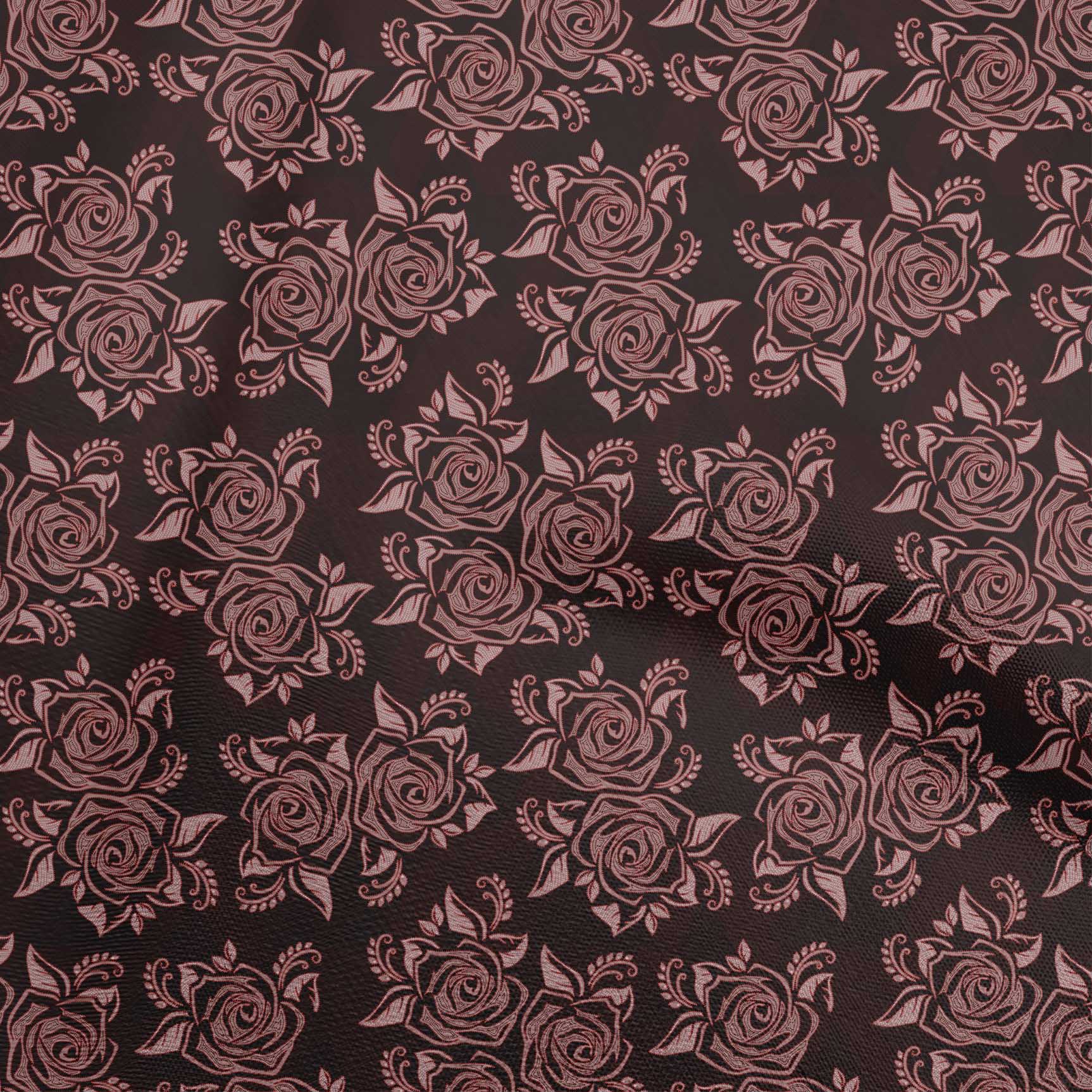 

oneOone Cotton Flex Темно-зелена тканина з квітковими крапками для рукоділля Декоративна тканина з принтом у дворі 40 дюймів 42 Inch Wide - Viscose Chiffon коричневий