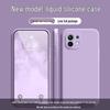 Custodia in Silicone Liquido Anti-Caduta Colore Solido per Xiaomi 11 Lite 5G NE