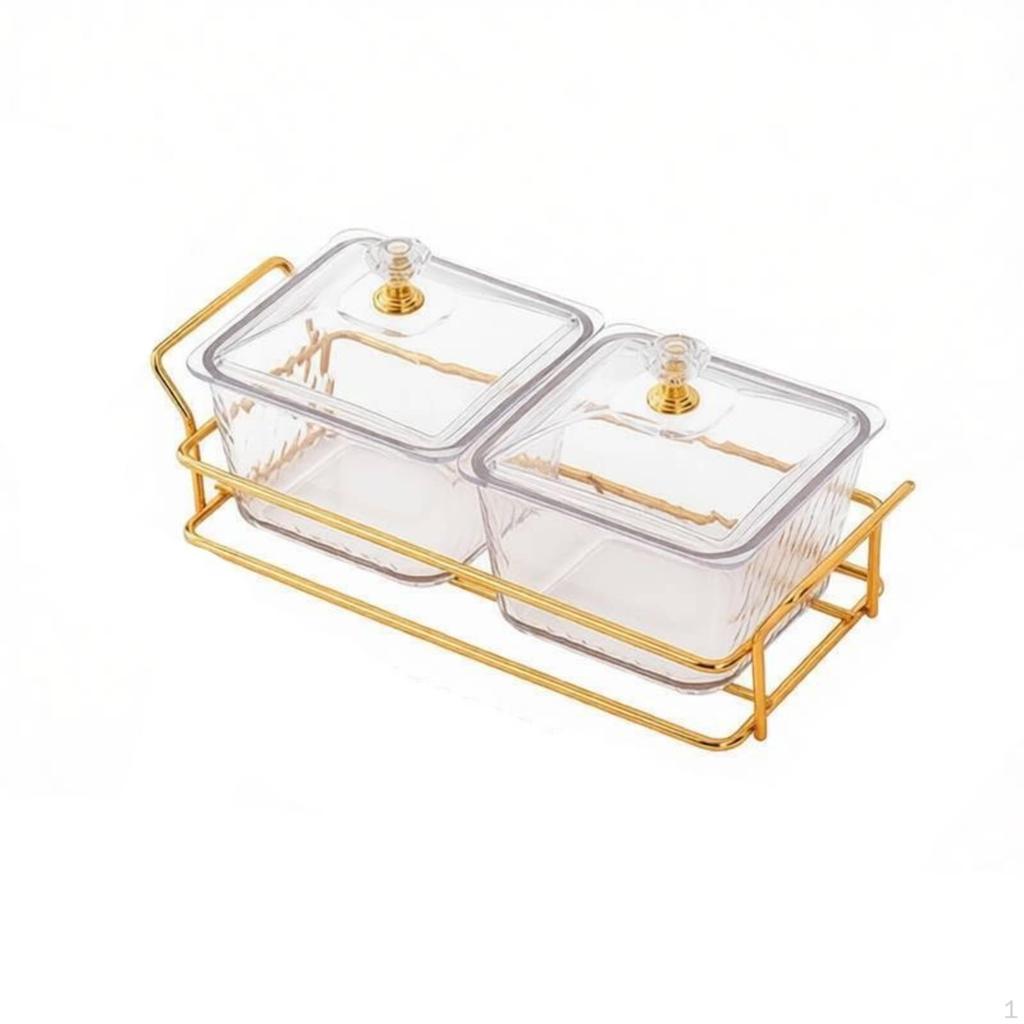 6 Compartment Snack Tray Luxury Design Divided Serving Dish Set Food Grade Material Bowls with
