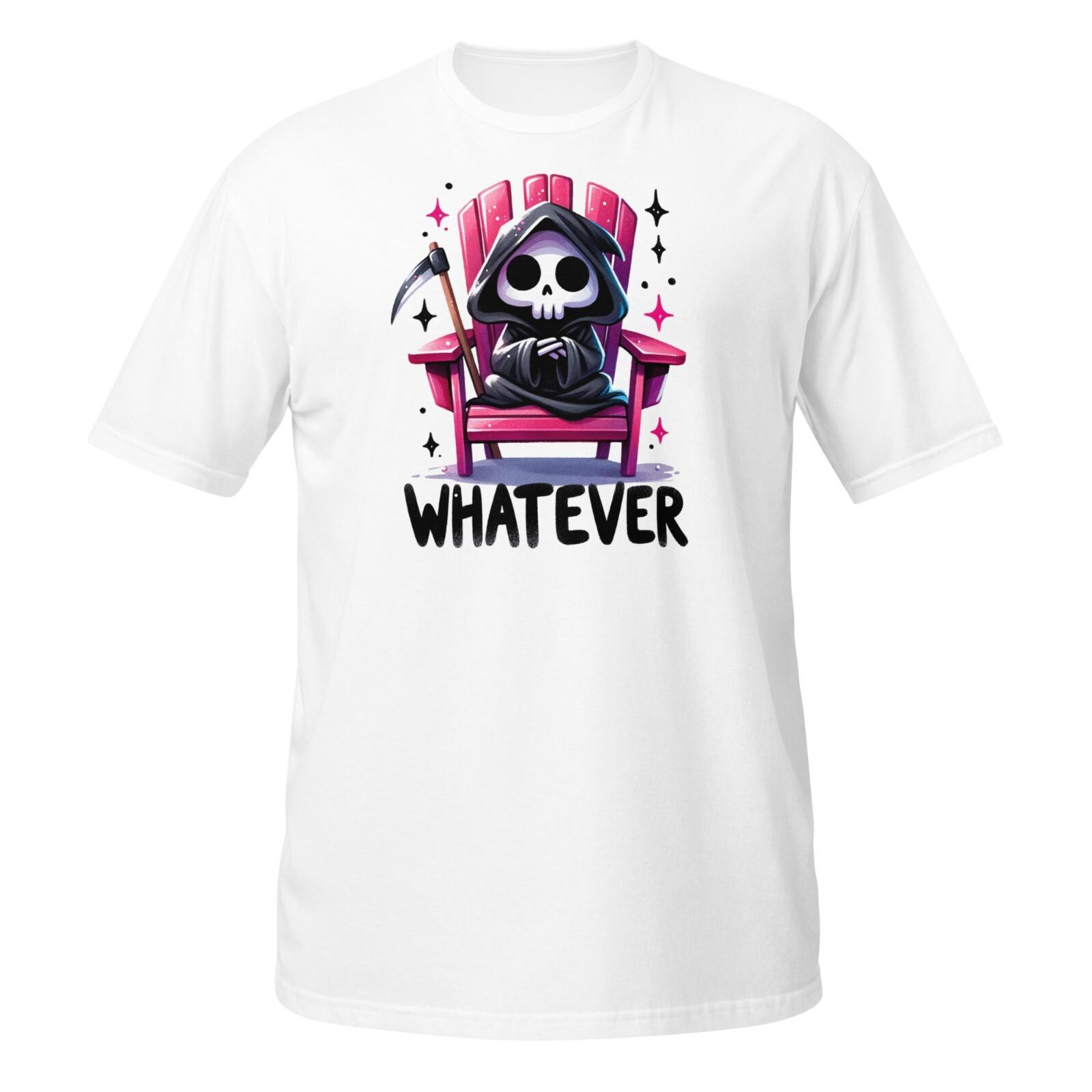 Funny Grim Reaper Whatever T-Shirt | Relaxed Skeleton Attitude Tee Gift S разноцветный