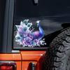 QT2370#15cm Peacock And Floral Pattern Car Sticker for Laptop, Truck,Motorcycle, Window