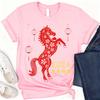 Chinese New Year Unique Happy Horse 2026 Lunar Unisex Tees Gift Family Holiday Fashion Allmatch Adult Printed  Cotton Tshirt