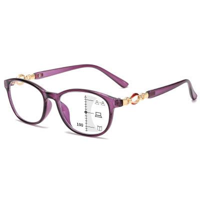 

Fashionable Multi Focus Reading Eyeglasses for Women High-end Presbyopia Eyeglasses for Middle-aged and Elderly For Outdoor Use Sports 3.5