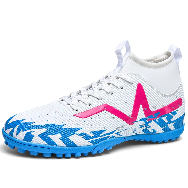 35-46 Kids Football Boots Rubber Soft Sole Short Nails Artificial Turf Leather Youth Kids Football Shoes Men's Sports Large Size Football Shoes