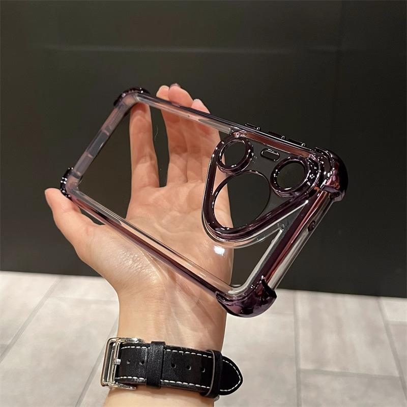 Electroplated Airbag Drop-Proof Phone Case for Samsung S24 Ultra/S23/A73 - Full Coverage, Fingerprint-Resistant.