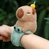 Capybara Slap Snap Wrap Wristband Bracelet Kawaii Animal Plushie Cute Dog Cat Plush Hand Ring Soft Toys Creative Funny Gift