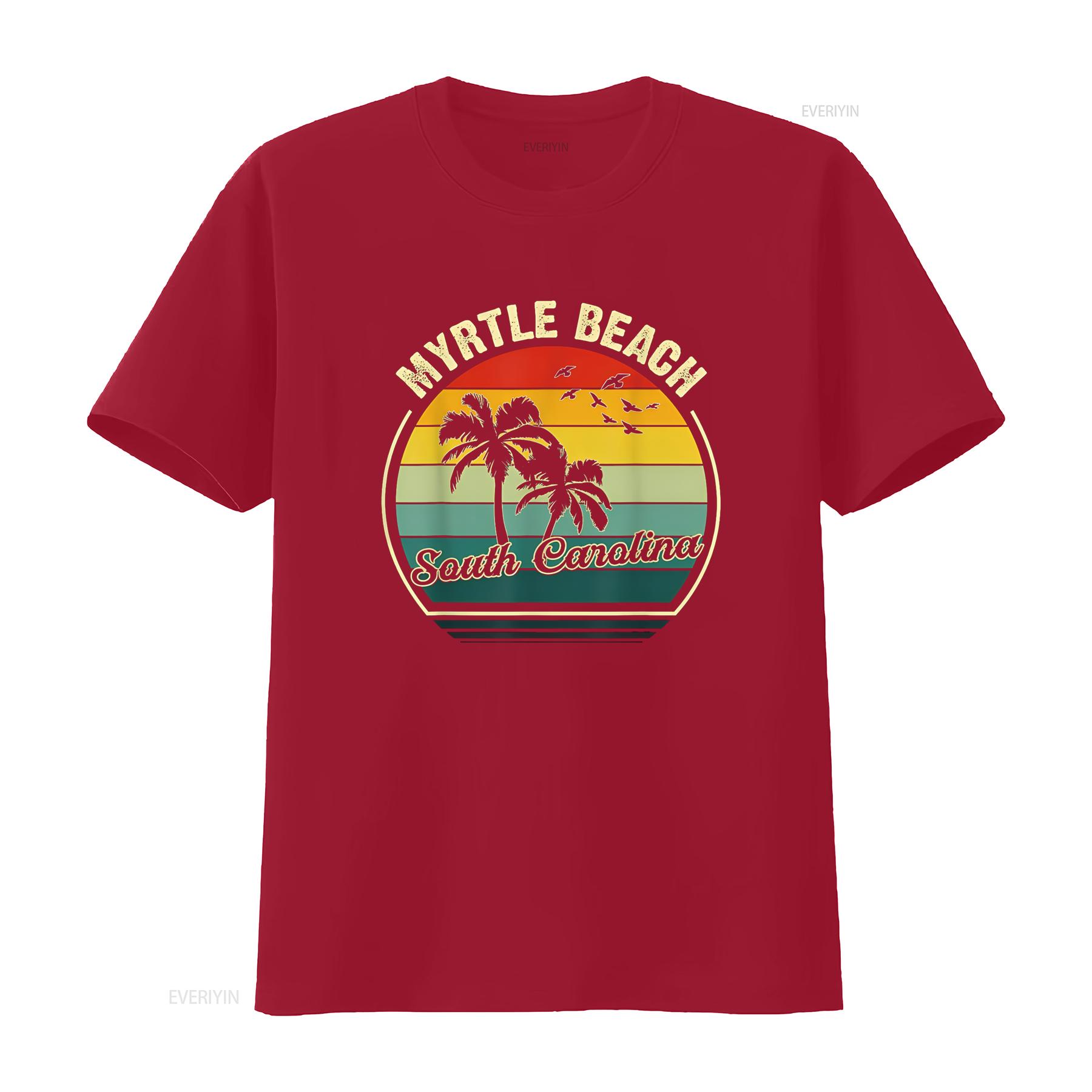 

Vintage Myrtle Beach South Carolina Summer Sunset Palm T Shirt vintage Washed Stylish designer clothes Stretched Slightly S