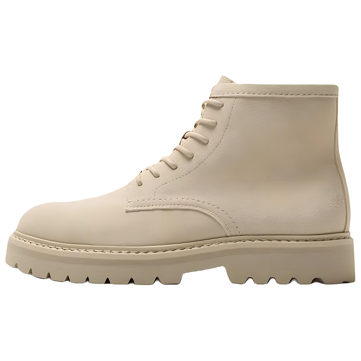 

Zara Винтажные Дерби из замши на толстой подошве, короткие ботинки мартин, мужские ботинки, светло-бежевый 12041520 42