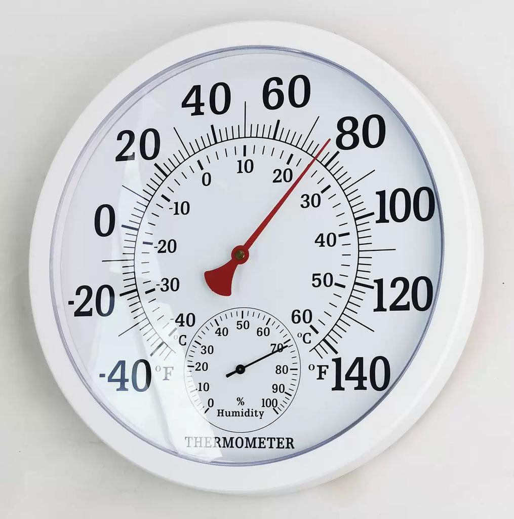 TH9250P-25CM Temperature and Humidity Meter Black Shell Euro Disk Color Red Needle