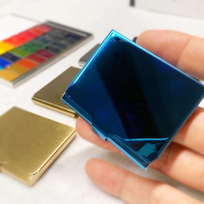 Ultra-thin Travel Edition Watercolor Box Magnetic Attachment Type Pigments Packaging Box Outdoor Watercolor Palette Art Tools