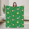 Childrens Cute T-Teletubbies Flannel Blanket  Super Soft Throw Blanket for Bedroom Camping Pattern Bedspread Sofa Bed Cover